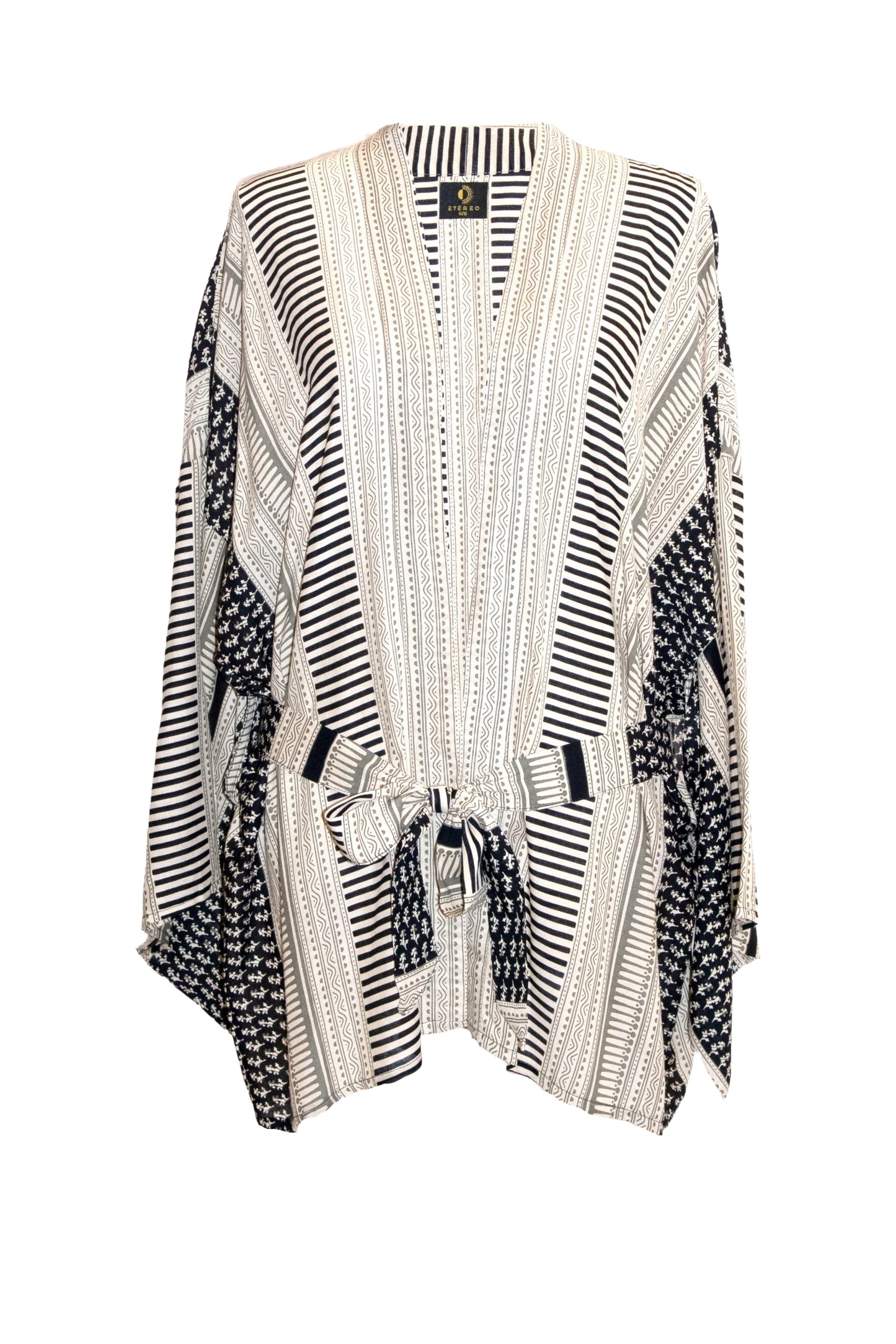 Anya Kimono Top - Cream & Black