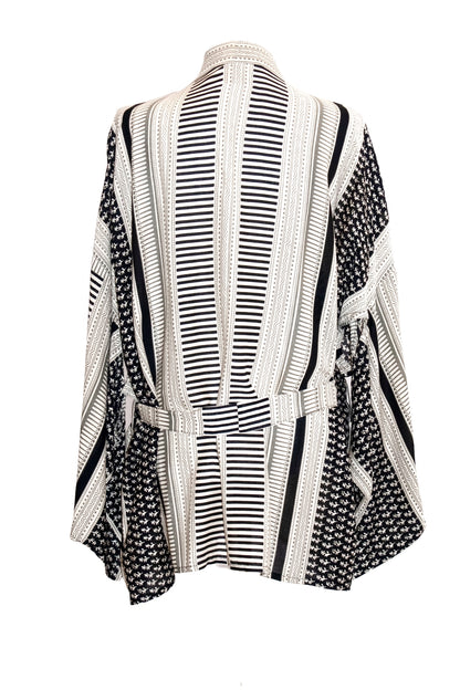 Anya Kimono Top - Cream & Black