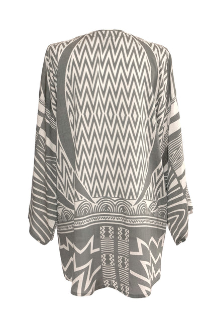 Kimani Relaxed Shirt - Khaki & Cream