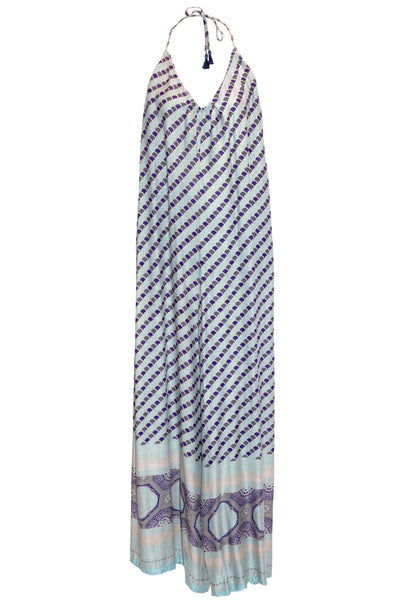 Laila Halterneck Tie Jumpsuit - Blue