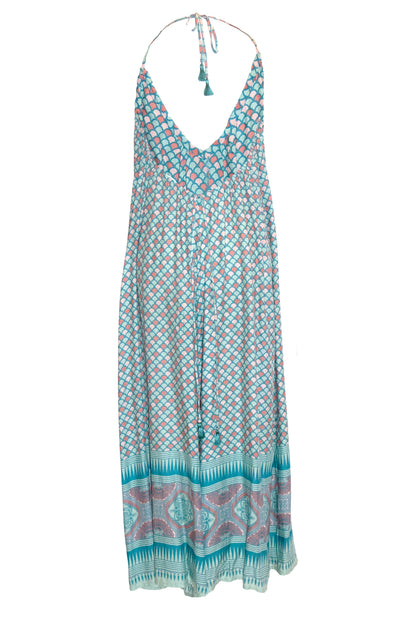 Laila Halterneck Tie Jumpsuit - Teal